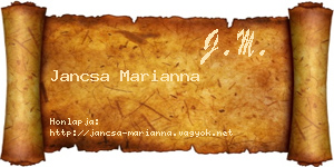 Jancsa Marianna névjegykártya